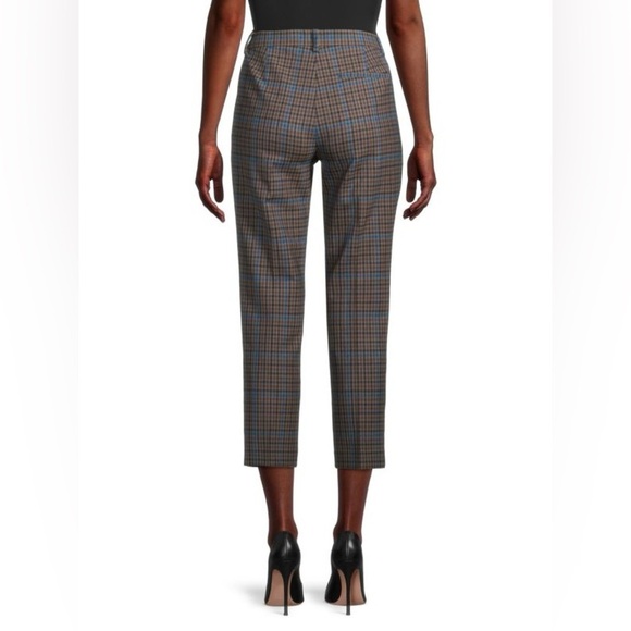 NWOT Theory Treeca Plaid Wool-Blend Pants Khaki Multi Dawson Portland Women’s 6 - Picture 12 of 12